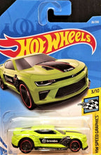 Load image into Gallery viewer, Hot Wheels 2019 '18 Camaro SS Lime Green #26 HW Speed Graphics 3/10 New
