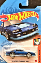 Load image into Gallery viewer, Hot Wheels 2021 '85 Chevrolet Camaro IROC-Z Blue #191 Muscle Mania 1/10 New