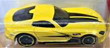 Load image into Gallery viewer, Hot Wheels 2013 SRT Viper 2017 Yellow #199 Then and Now 10/10 New Long Card