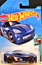 Load image into Gallery viewer, Hot Wheels 2018 C6 Corvette Blue #56 Tooned 3/5 New Long Card