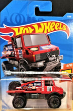 Load image into Gallery viewer, Hot Wheels 2019 Mercedes-Benz Unimog 1300 Red #7 HW Hot Trucks 4/10 New