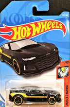 Load image into Gallery viewer, Hot Wheels 2018  2017 Camaro ZL1 Black #312 Muscle Mania 2018 1/10 New Long Card
