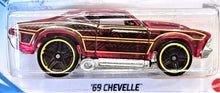 Load image into Gallery viewer, Hot Wheels 2021 '69 Chevelle Clear Red #77 X-Raycers 1/5 New Long Card
