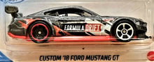 Load image into Gallery viewer, Hot Wheels 2021 Custom '18 Ford Mustang GT Anthracite #127 HW Drift 4/5 New Long