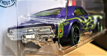 Load image into Gallery viewer, Hot Wheels 2020 '69 Dodge Charger 500 Purple #189 HW Flames 8/10 New Long Card
