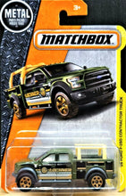 Load image into Gallery viewer, Matchbox 2017 '15 Ford F-150 Contractor Truck Olive Green #47 MBX Construction