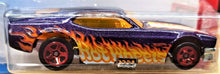 Load image into Gallery viewer, Hot Wheels 2019 '71 Mustang Funny Car Purple #57 HW Flames 8/10 New Long Card