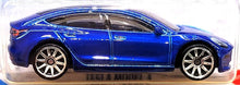 Load image into Gallery viewer, Hot Wheels 2020 Tesla Model 3 Deep Blue #112 Factory Fresh 9/10 New Long Card
