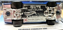 Load image into Gallery viewer, Hot Wheels 2019 '69 Dodge Charger 500 Blue #80 Rod Squad 9/10 New Long Card