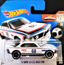 Load image into Gallery viewer, Hot Wheels 2016 '73 BMW 3.0 CSL Race Car White #190 BMW Series 5/5 New