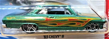 Load image into Gallery viewer, Hot Wheels 2018 '63 Chevy II Green #110 HW Flames 9/10 New