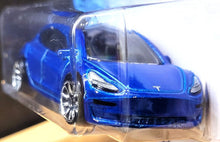 Load image into Gallery viewer, Hot Wheels 2020 Tesla Model 3 Deep Blue #112 Factory Fresh 9/10 New Long Card