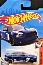 Load image into Gallery viewer, Hot Wheels 2019 '11 Dodge Charger R/T Blue #158 Muscle Mania 10/10 New Long Card