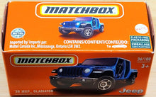 Load image into Gallery viewer, Matchbox 2021 '20 Jeep Gladiator Blue MBX Off-Road #36/100 New Sealed Box
