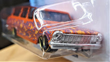 Load image into Gallery viewer, Hot Wheels 2020 '64 Chevy Nova Wagon Orange #141 HW Flames 3/10 New Long Card
