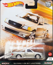 Load image into Gallery viewer, Hot Wheels 2021 '99 Ford F-150 SVT Lightning Silver Car Culture Hyper Haulers