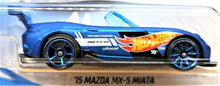 Load image into Gallery viewer, Hot Wheels 2018 '15 Mazda MX-5 Miata Blue #167 Nightburnerz 3/10 New