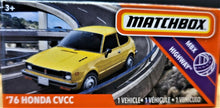 Load image into Gallery viewer, Matchbox 2020 '76 Honda CVCC Yellow #45 MBX Highway New Sealed Box