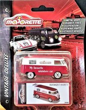 Load image into Gallery viewer, Majorette 2020 Volkswagen T1 Red/White #243 Vintage Deluxe Cars New Long Card