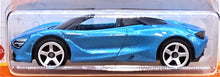 Load image into Gallery viewer, Matchbox 2021 McLaren 720S Spider Blue MBX Showroom #20/100 New Long Card