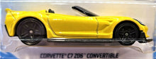 Load image into Gallery viewer, Hot Wheels 2018 Corvette C7 Z06 Convertible Yellow #98 Factory Fresh 9/10 New