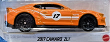 Load image into Gallery viewer, Hot Wheels 2021 2017 Camaro ZL1 Orange #154 Then & Now 5/10 New Long Card