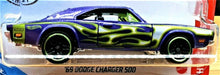 Load image into Gallery viewer, Hot Wheels 2020 '69 Dodge Charger 500 Purple #189 HW Flames 8/10 New Long Card