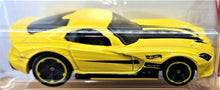 Load image into Gallery viewer, Hot Wheels 2013 SRT Viper 2017 Yellow #199 Then and Now 10/10 New Long Card