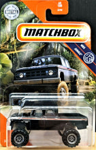 Load image into Gallery viewer, Matchbox 2020 '68 Dodge D200 Black #65 MBX Jungle New Long Card