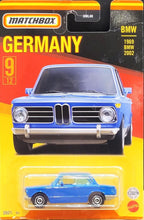 Load image into Gallery viewer, Matchbox 2021 1969 BMW 2002 Blue Germany Collection 9/12 New