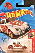 Load image into Gallery viewer, Hot Wheels 2021 Volkswagen Beetle White #96 Holiday Racers 4/5 New Long Card