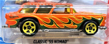 Load image into Gallery viewer, Hot Wheels 2018 Classic '55 Nomad Orange #349 HW Flames New