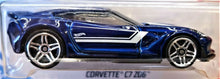 Load image into Gallery viewer, Hot Wheels 2018 Corvette C7 Z06 Blue #339 Then and Now 8/10 New Long Card