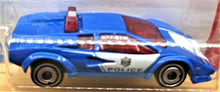 Load image into Gallery viewer, Hot Wheels 2019 Lamborghini Countach Police Car Blue #142 HW Rescue 2/10 New
