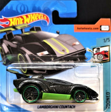 Load image into Gallery viewer, Hot Wheels 2018 Lamborghini Countach #181 Black Tooned 1/5 New