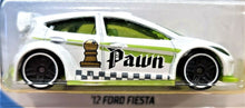Load image into Gallery viewer, Hot Wheels 2018 '12 Ford Fiesta White #263 Checkmate 9/9 New Long Card