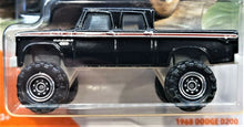 Load image into Gallery viewer, Matchbox 2020 '68 Dodge D200 Black #65 MBX Jungle New Long Card