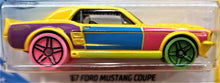 Load image into Gallery viewer, Hot Wheels 2019 '67 Ford Mustang Coupe Yellow #218 HW Art Cars 7/10 New