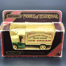 Load image into Gallery viewer, Matchbox 1920 Model Mack AC White/Green Arctic Polar Brand Ice Cream Models Of Yesteryear Y-30
