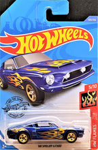 Load image into Gallery viewer, Hot Wheels 2020 &#39;68 Shelby GT500 Blue #169 HW Flames 5/10 New Long Card
