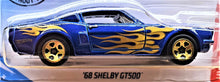 Load image into Gallery viewer, Hot Wheels 2020 &#39;68 Shelby GT500 Blue #169 HW Flames 5/10 New Long Card
