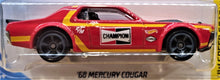 Load image into Gallery viewer, Hot Wheels 2018 &#39;68 Mercury Cougar Red #103 HW Speed Graphics 8/10 New Long Card
