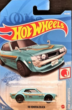 Load image into Gallery viewer, Hot Wheels 2021 &#39;70 Toyota Celica Teal #151 HW J-Imports 3/10 New Long Card
