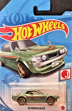 Load image into Gallery viewer, Hot Wheels 2021 &#39;70 Toyota Celica Mint Green #151 HW J-Imports 3/10 New
