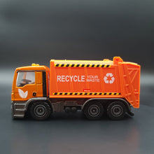 Load image into Gallery viewer, Majorette 2020 MAN TGS Garbage Truck Orange #299 City Series
