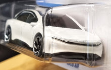 Load image into Gallery viewer, Hot Wheels 2022 Lucid Air White #147 HW Green Speed 4/5 New Long Card
