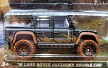 Load image into Gallery viewer, Hot Wheels 2022 &#39;15 Land Rover Defender Double Cab Black Mud Runners 5/5 New
