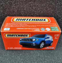 Load image into Gallery viewer, Matchbox 2022 &#39;19 Jeep Renegade Blue #6 MBX Off-Road New Sealed Box
