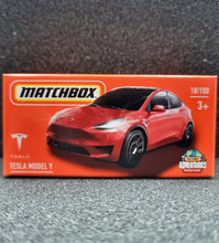 Load image into Gallery viewer, Matchbox 2022 Tesla Model Y Red #18 MBX Metro New Sealed Box
