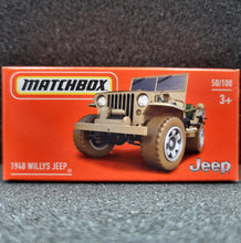 Load image into Gallery viewer, Matchbox 2022 1948 Willys Jeep Tan MBX Off-Road #50/100 New Sealed Box
